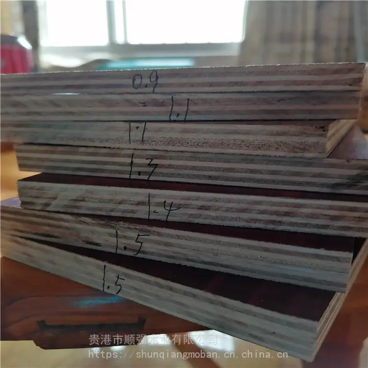 建筑模板不会开胶裂胶红模板顺强木业