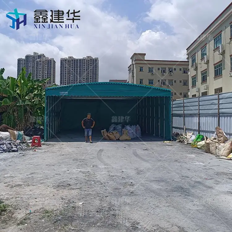 可活动雨棚 工厂仓库移动雨棚 颜色环保 河北安平
