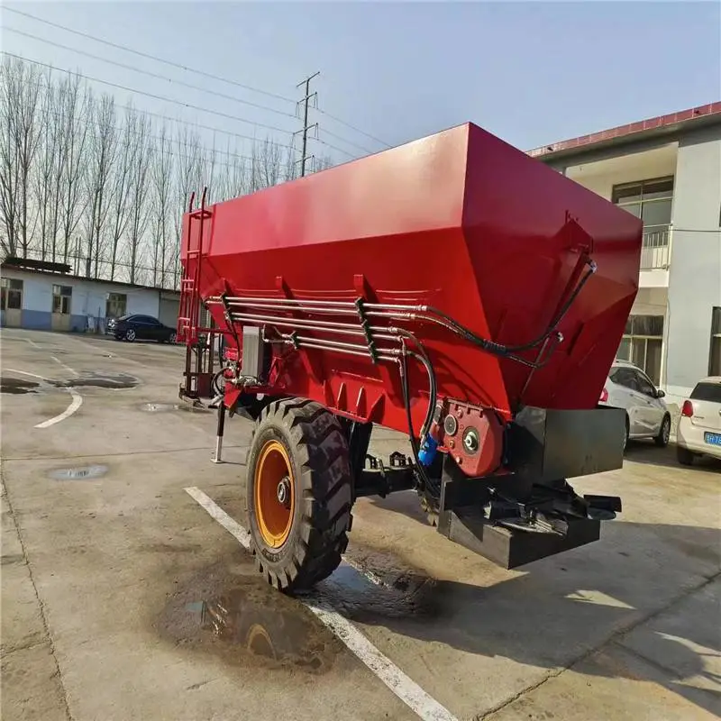 牵引式大容量撒肥车 干湿粪便抛撒机 鑫联双圆盘撒粪车