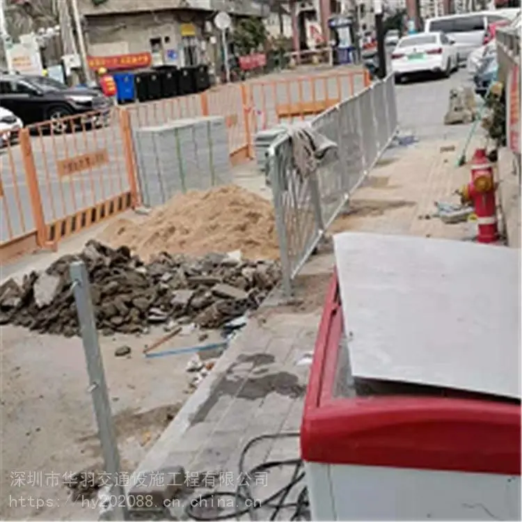 盐田区深标道路护栏 道路两侧隔离护栏 生产厂家 华羽