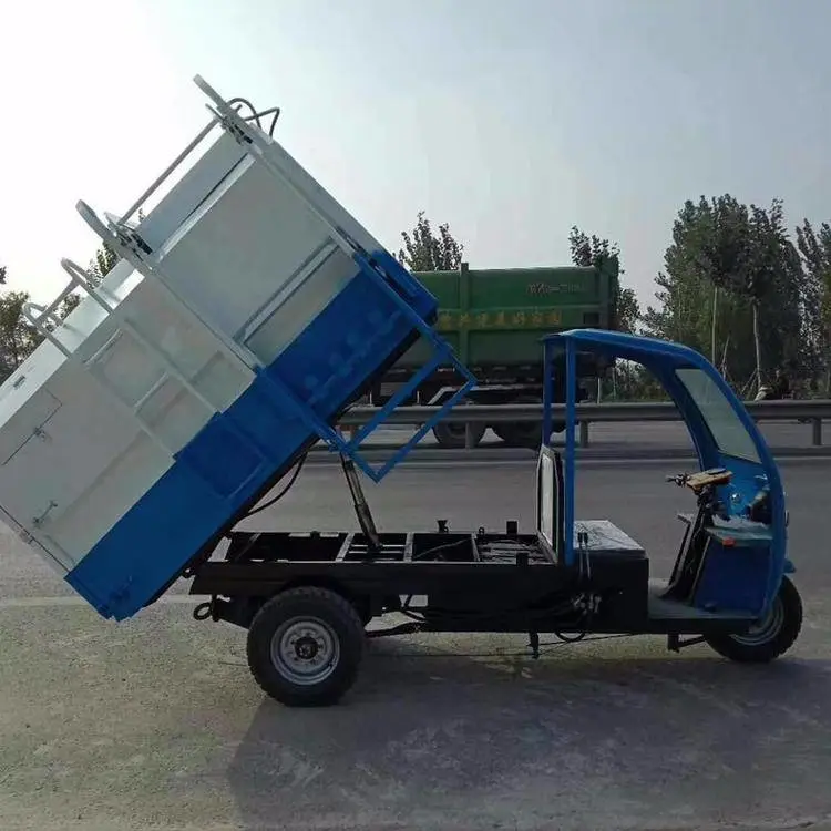 电动保洁车 启邦 三轮电动挂桶垃圾车 新能源电动三轮挂桶垃圾车