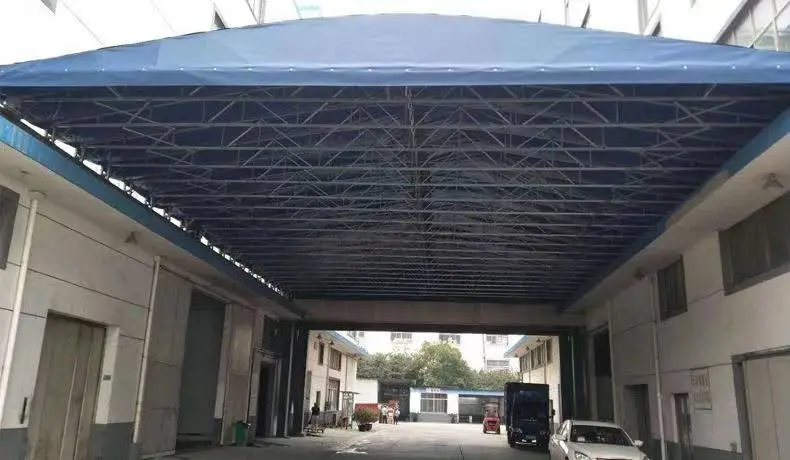 推拉雨棚 移动遮阳雨棚 电动活动篷 工厂仓库棚 防疫帐篷