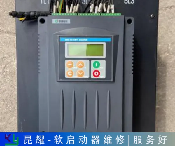 离心风机 台达软启动器故障灯亮维修旁路接触器不吸合