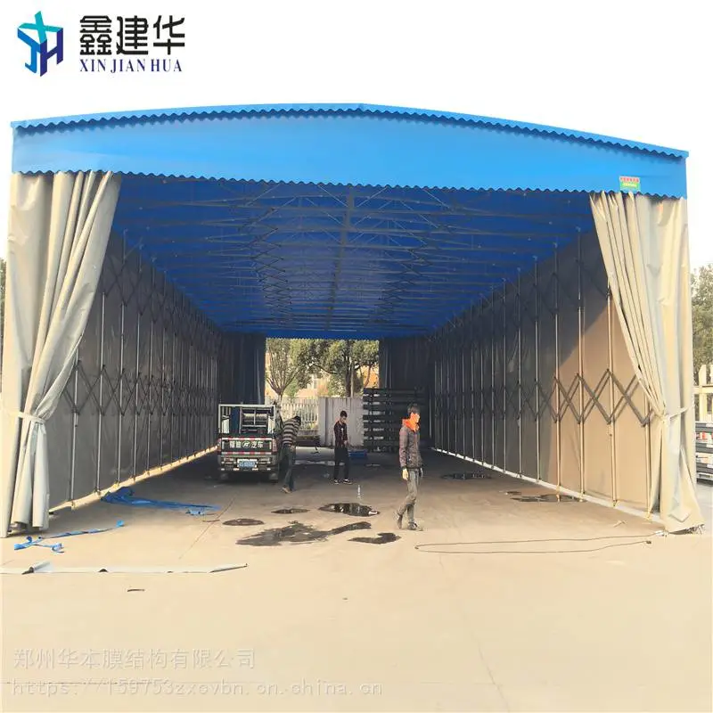 衡阳伸缩雨棚轨道式帐篷室内工业棚可上门量尺