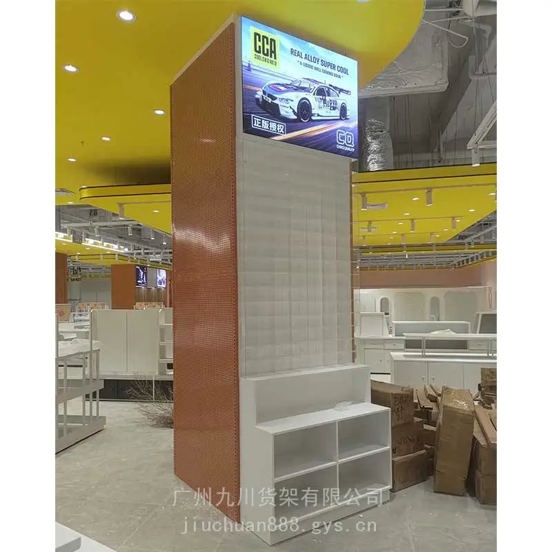 化妆品展示柜中岛展示台美妆店铺小样货架彩妆展示架调色彩妆柜师
