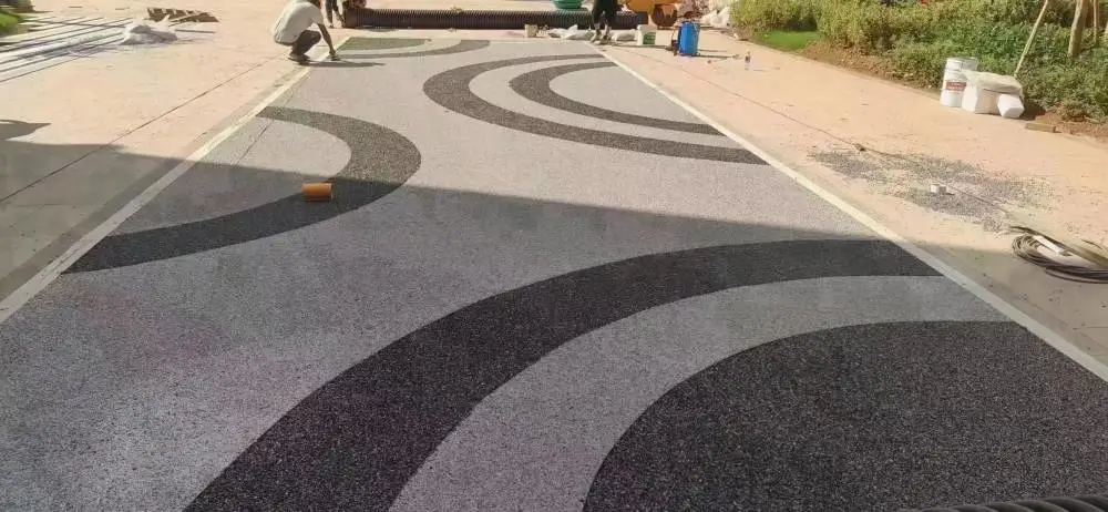 百色德保透水路面陶瓷颗粒防滑自行车道市政道路