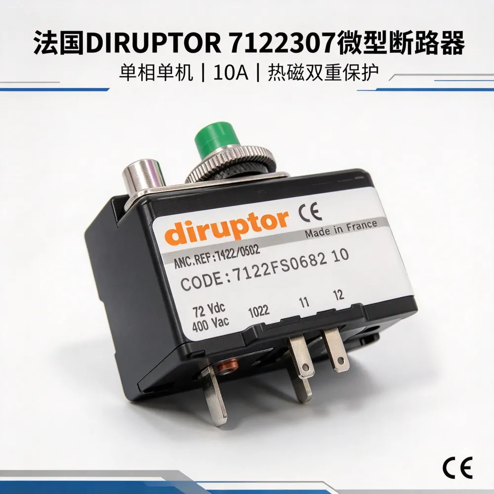 法国DIRUPTOR 7122307 10AS断路器 10A DIN导轨 建筑配电终端保护用