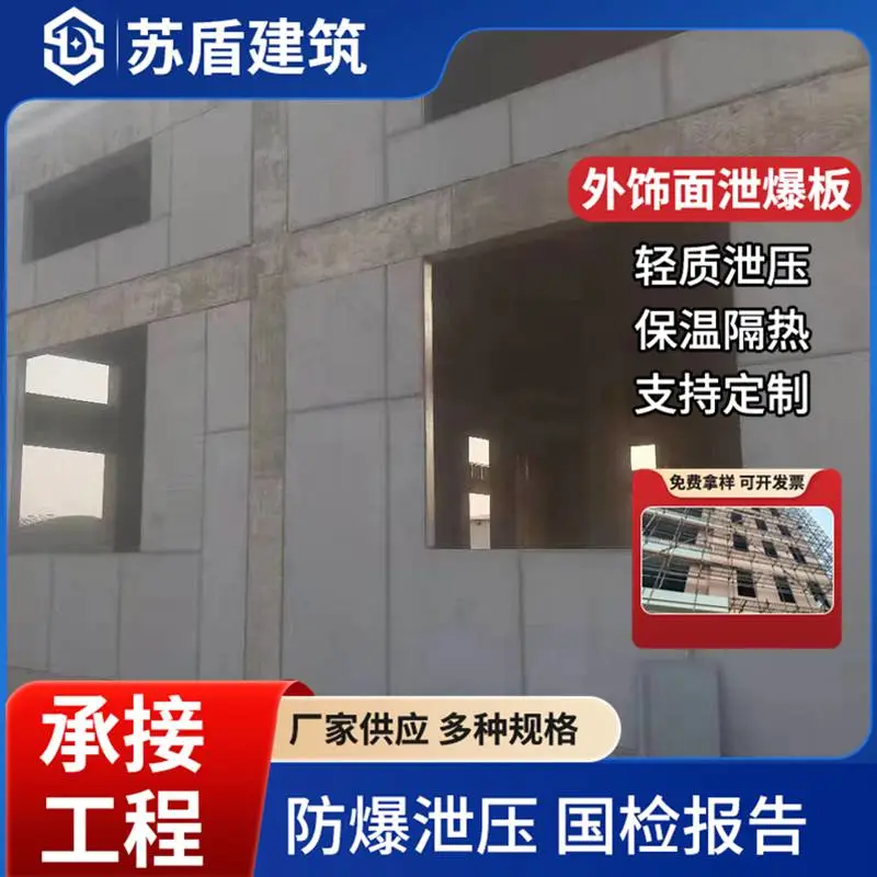 制药车间专用抗爆隔墙 苏盾建筑 广 西防爆板厂家 模块式泄爆墙