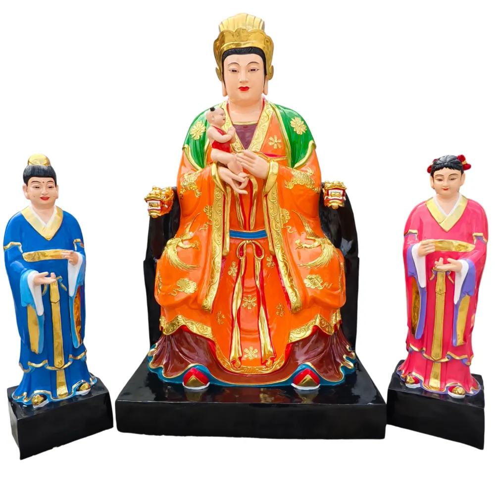 老奶奶碧霞元君神像定做 十二老母佛像 送子奶奶庙三霄娘娘