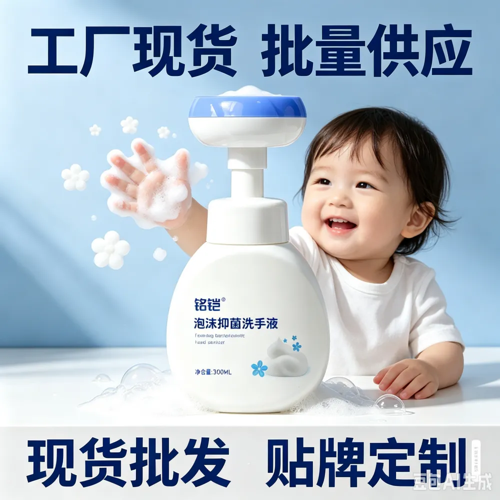 OEM批发儿童家用泡沫抑菌洗手液300ml现货