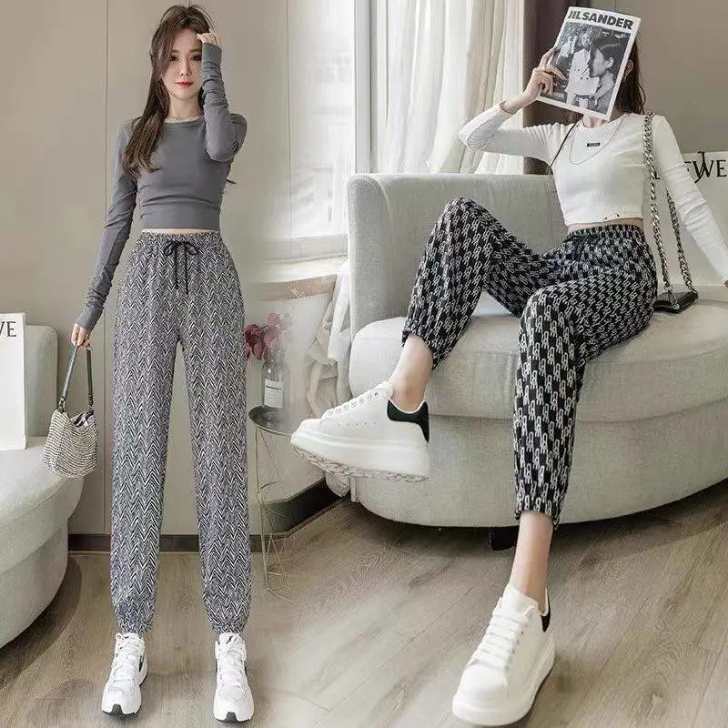 广东湛江女休闲裤品牌大全 款式快手直播拿源几块钱棉质女式休闲裤