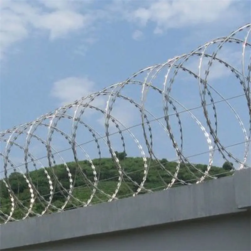 福建安溪刺丝滚笼支架 快速发货铁路刀片刺笼 冷镀锌刀片刺圈