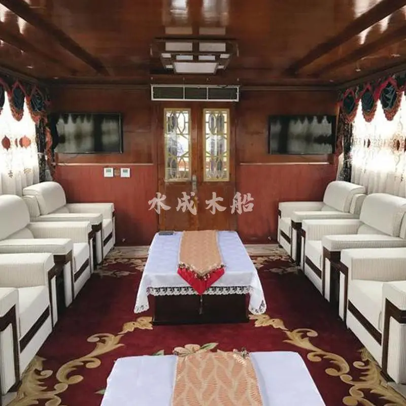 大型旅游项目合作厂家 福建龙岩景区新款16米画舫船 水上观光船画舫船