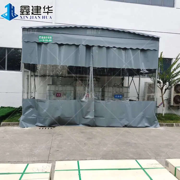 淮安清浦推拉式雨篷工地帐篷安装视频