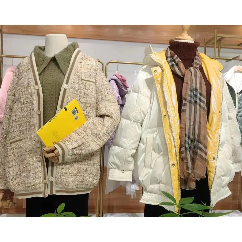 作品品牌折扣大衣***直播休闲安徽合肥秋冬季服装货源批发尾货