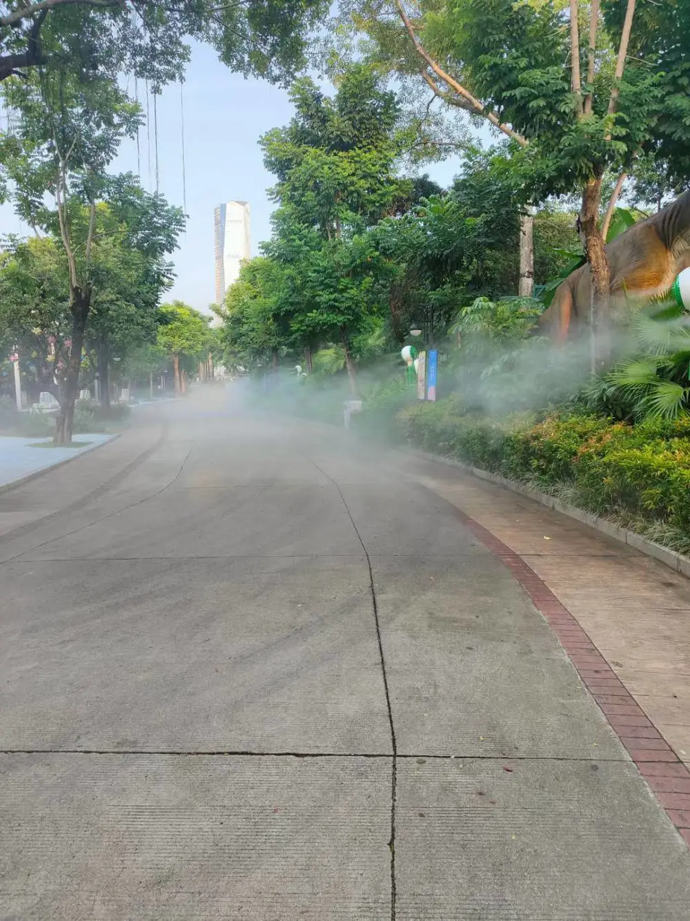 景区人造雾系统 微雾降温 造景 小区雾森 定做方案 快速安装