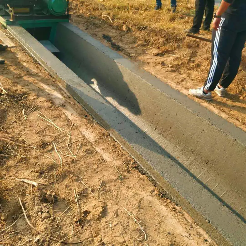 水泥蝶形水渠滑模机 梯形水渠一次滑膜机 小型矩形水渠滑模机