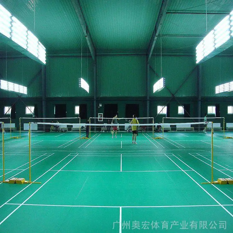 金平PVC羽毛球场施工厂家,羽毛球馆地板胶