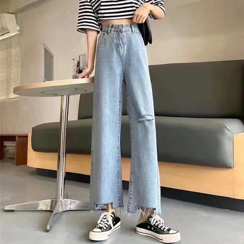 牛仔裤女宽松阔腿搭配外套店面跑量货源尾货均码女士棉衣羽绒服
