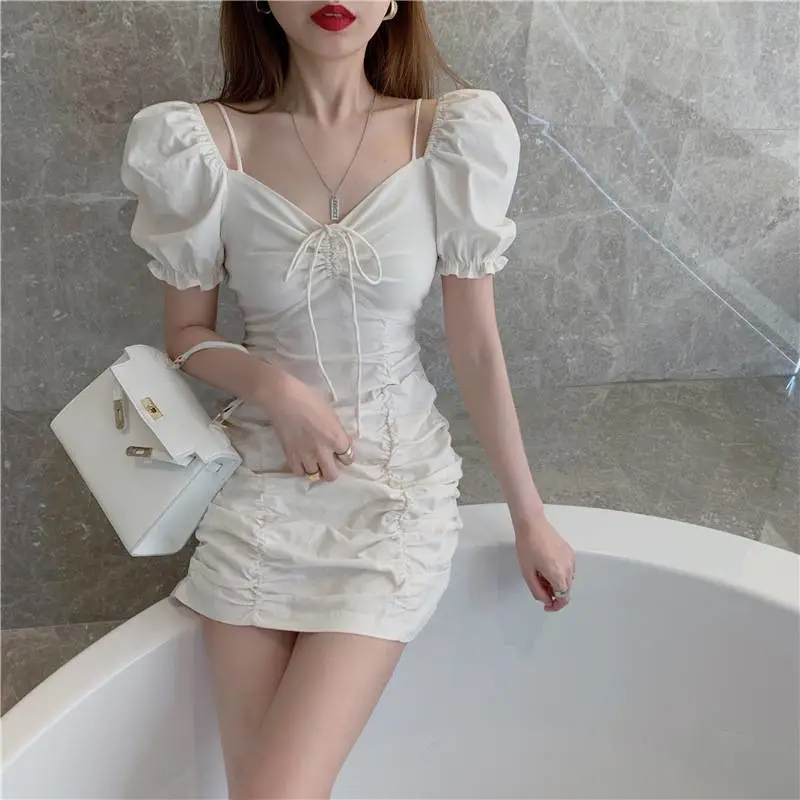 服装批发代理抽褶显瘦褶皱中长裙子一元购衣服