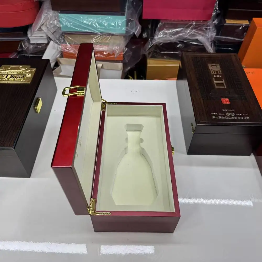 xo白酒包装盒 陕西官茶木盒 片仔癀木盒包装 白酒木盒定做