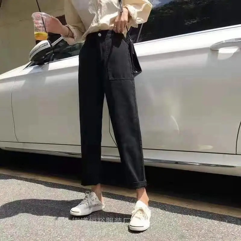 广东河源广州牛仔裤尾货批发市场女式几块钱棉质牛仔裤