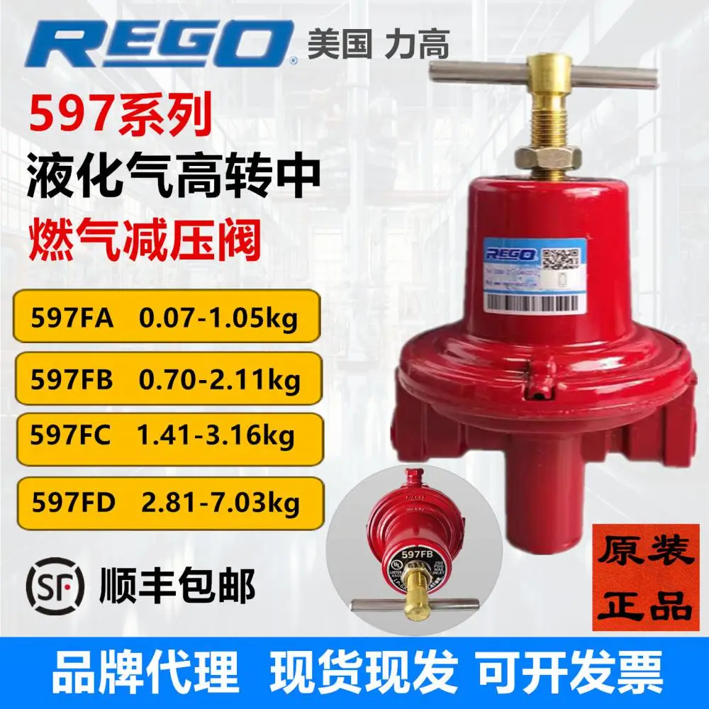 美国REGO力高597FB一级减压阀气化炉专用调压阀