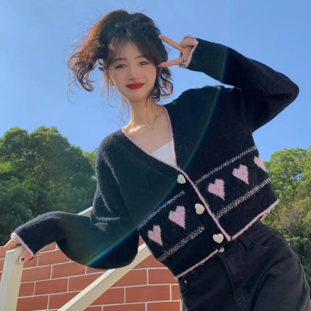 石家庄服装地摊货批发新款洋气撞色毛衣女士品牌服装尾货批发