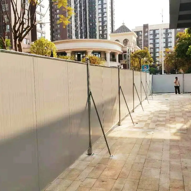 中山市双层彩钢泡沫夹心板围挡道路施工圈地挡板
