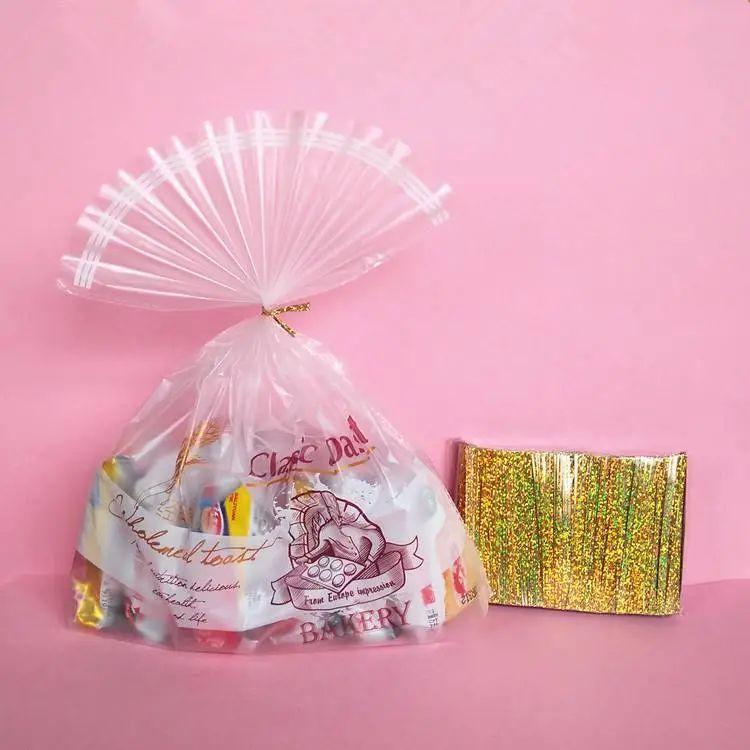 旺鼎 PET 镭射金色手工扎带 1000支/包 捆扎 面包 吐司 糖果 蔬菜