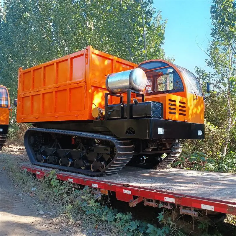 10吨履带运输车 山地工程液压自卸履带车 全地形农用履带翻斗车