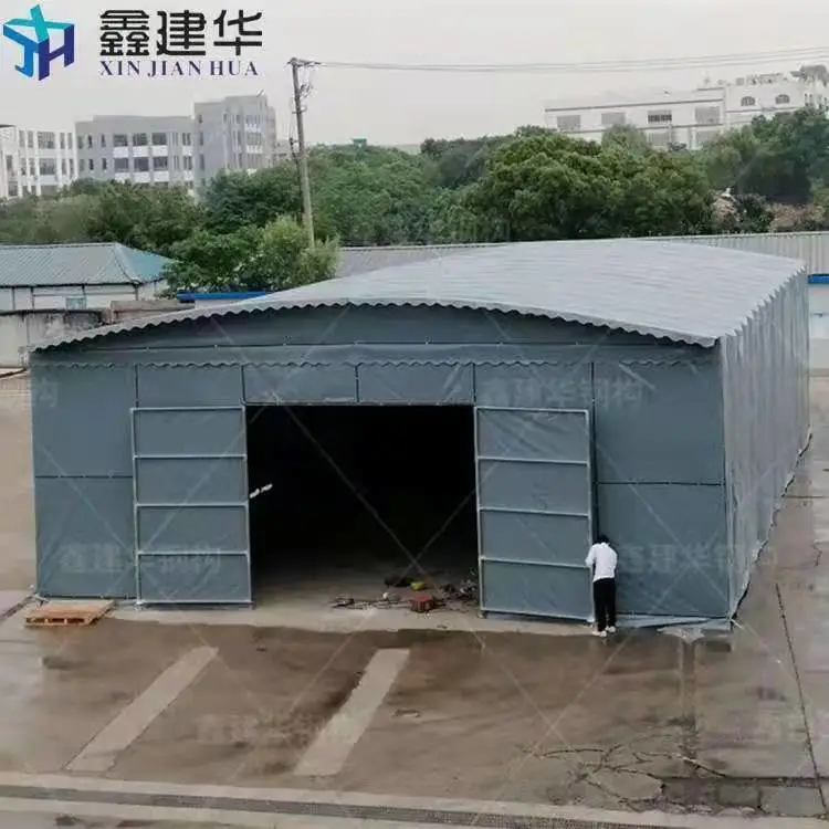 四川阿坝 露天网球场智能雨棚 大型加强雨棚物流出货篷 附近工厂