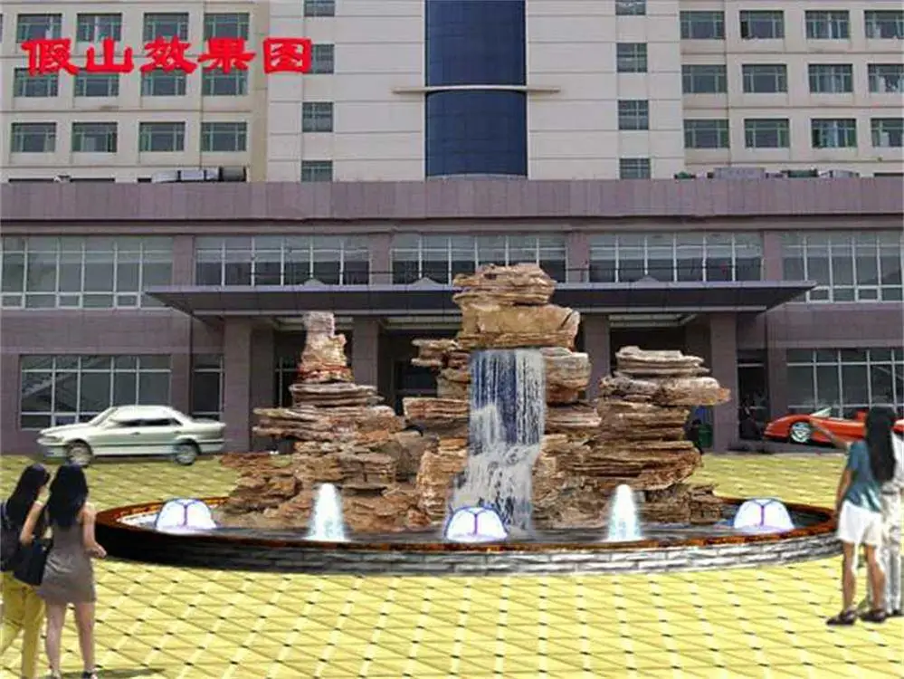 阳泉喷泉水钵设计 雪松喷泉 喷泉喷头效果图