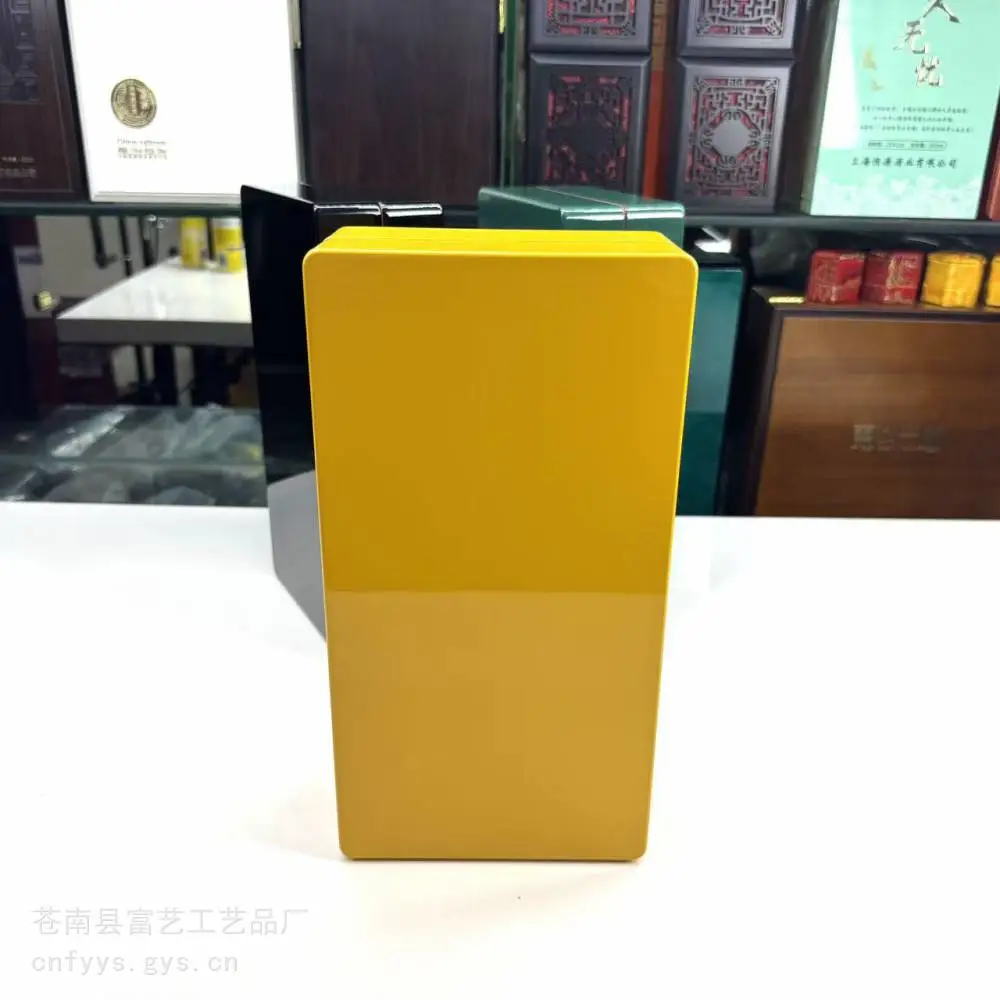沉香木盒 礼品盒定做 中药丸木盒包装 黑色烤漆木盒龙港木盒厂
