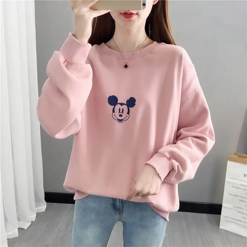 新手批发衣服怎么拿货学院风圆领卫衣女潮ins圆领卫衣地摊批发服装地摊照片