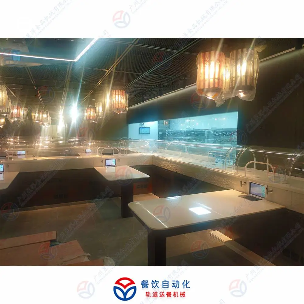 昱洋机械回转寿司输送带YY-G1型餐厅专用旋转出餐输送带