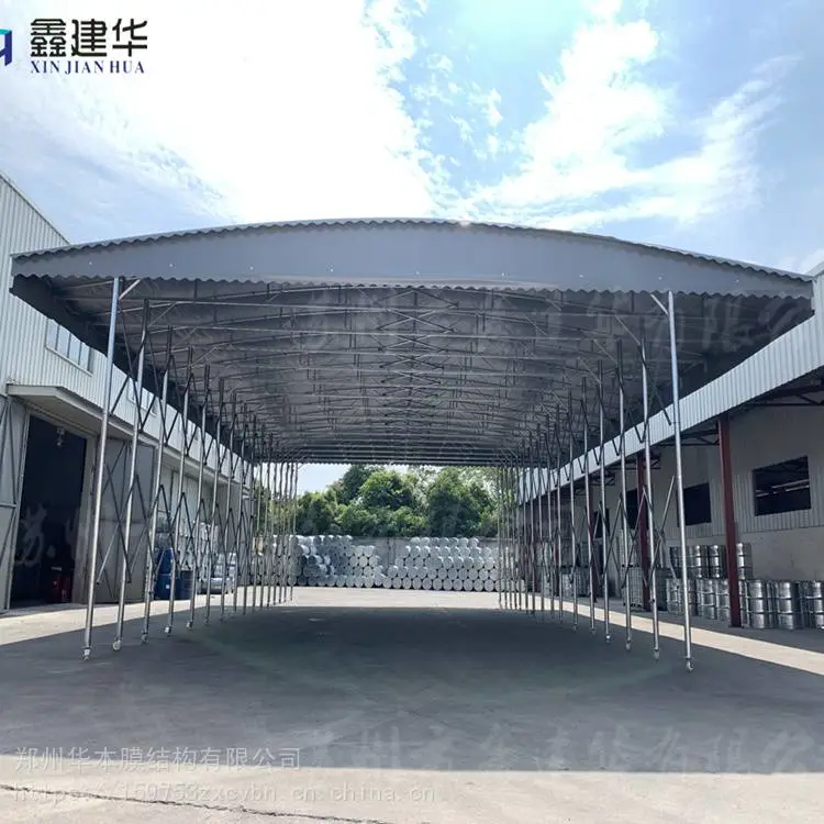 摩托车停车棚遮阳遮雨棚用什么材料活动伸缩棚电动推拉雨棚