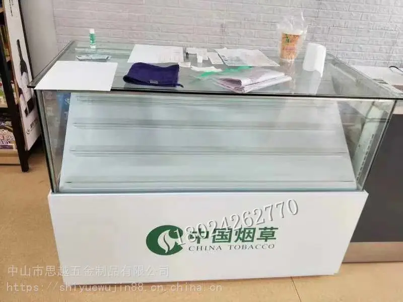 酒水商用酒杯架红酒酒架新款木质平面烟柜便利店玻璃展示柜