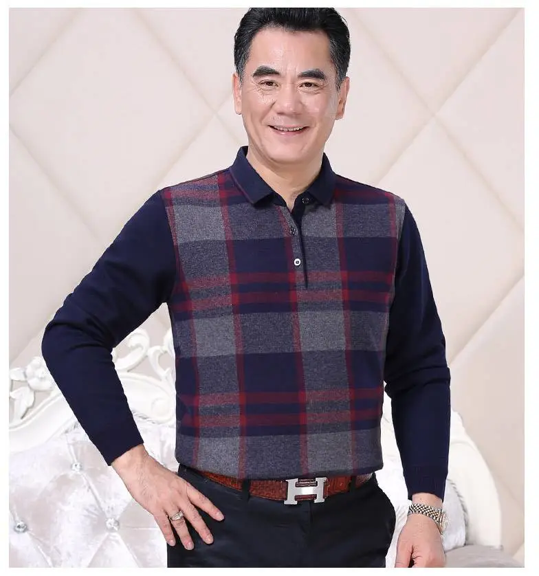 长春便宜地摊货源批发中老年打底毛衣男加绒加厚秋冬装50岁爸爸603元外贸库存处理
