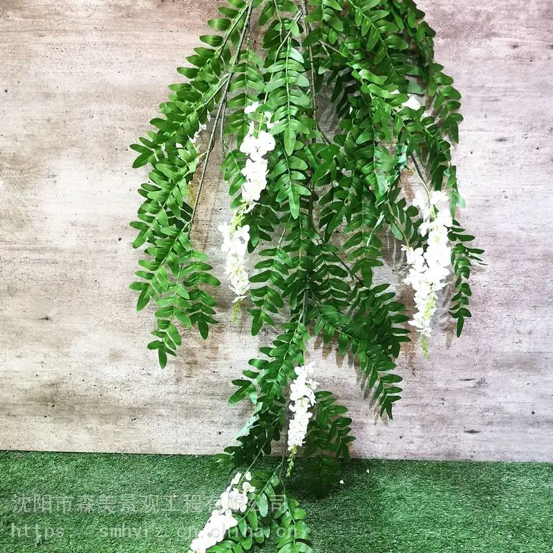停车场仿真壁挂花仿真绿叶垂吊森美仿真花藤