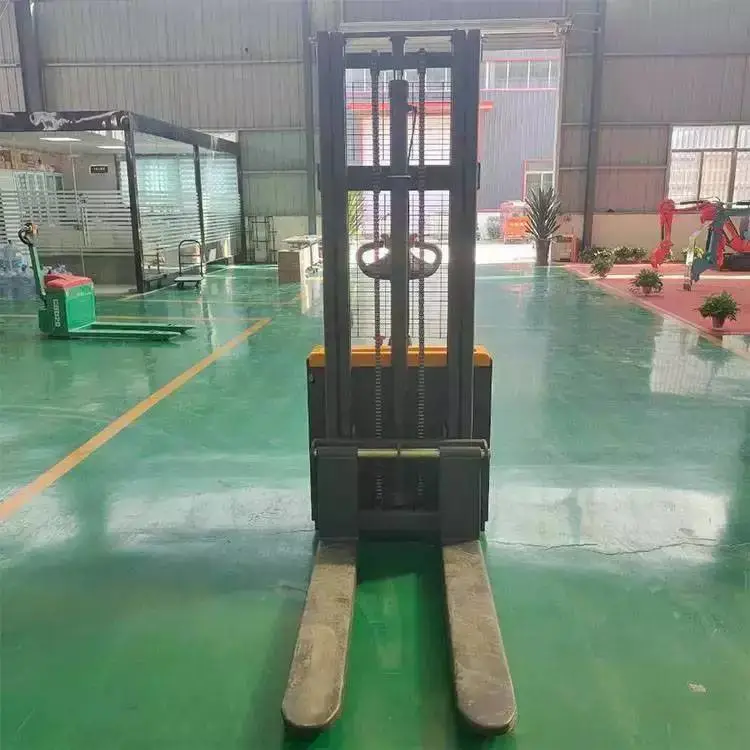 全电动叉车2吨1吨小型半自动装卸搬运车液压升降堆垛机液压堆高车