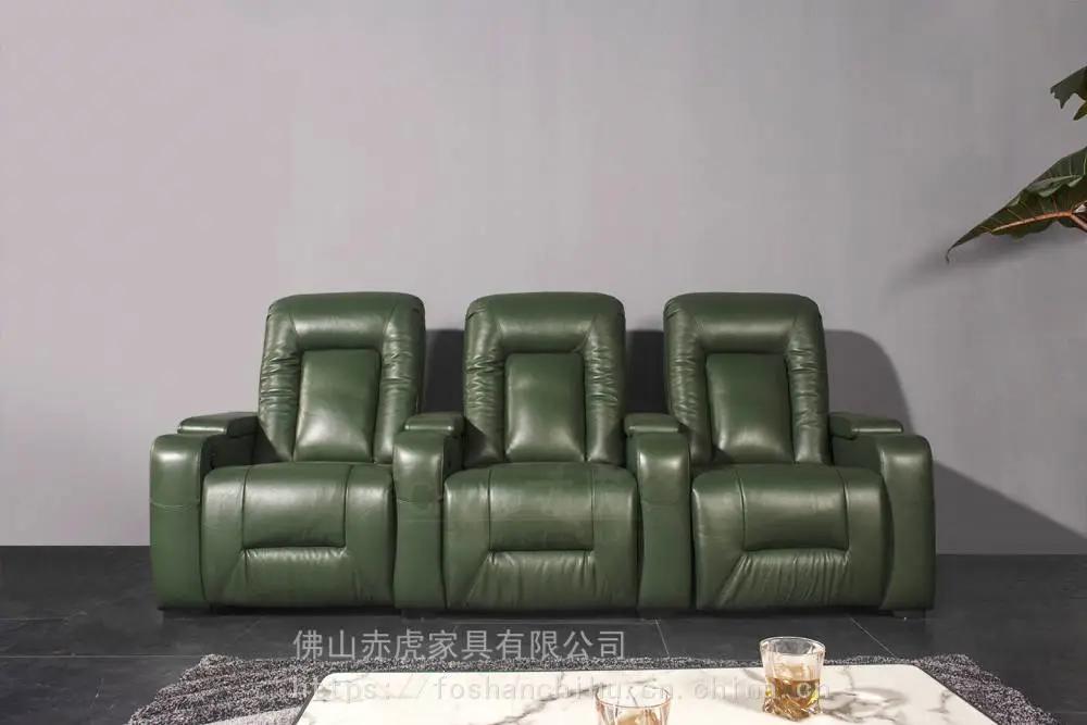 赤虎自产自销批发耐用头层牛皮电动多功能影院vip沙发