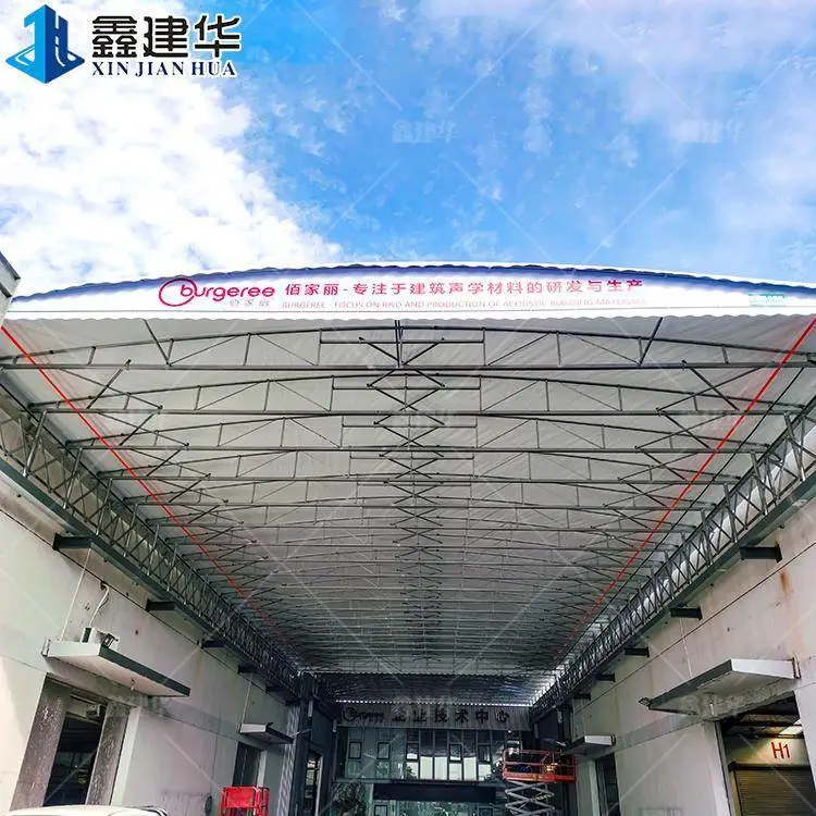 江苏连云港 伸缩式雨棚 电动雨蓬 现场勘查
