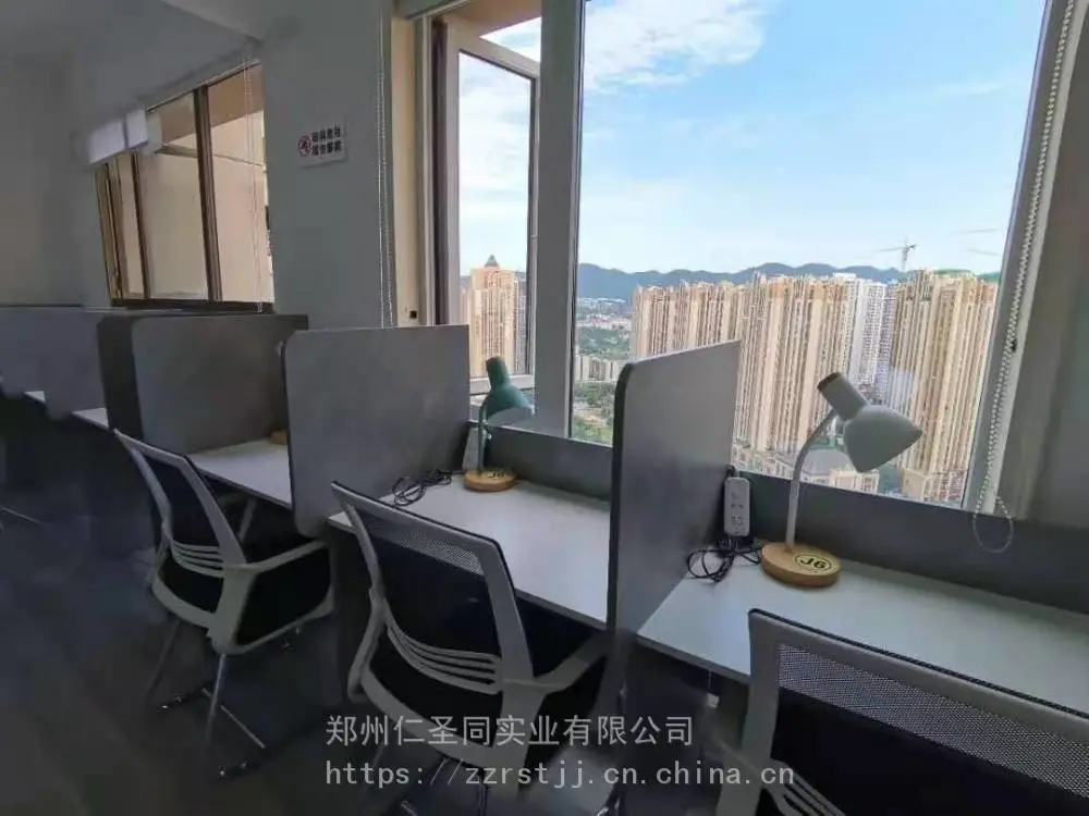 新乡自习室学习桌_带书柜电脑桌_仁圣同自习桌