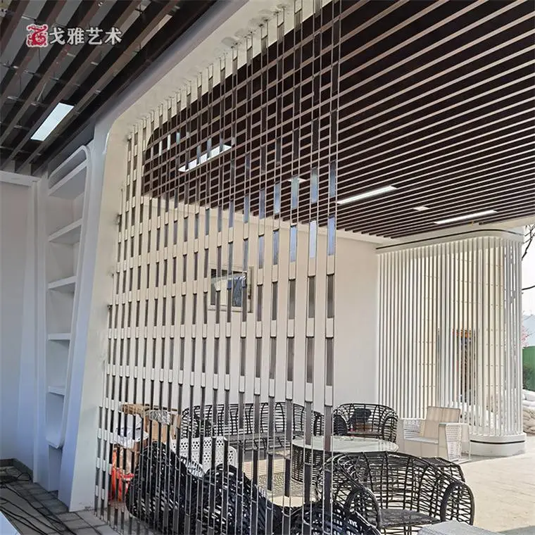 室内装饰景墙风动 施工图纸 金属风铃幕墙