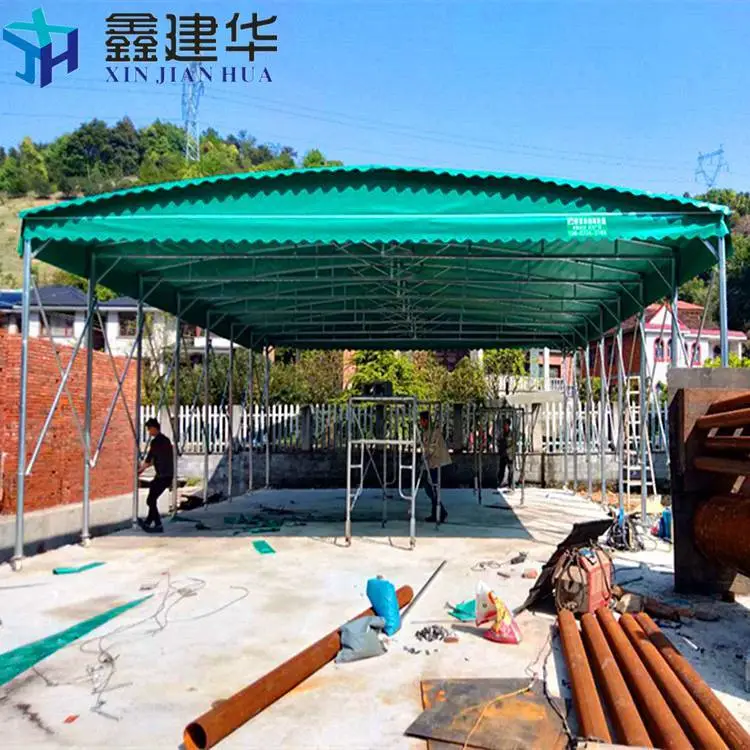 四川阿坝 露天网球场智能雨棚 大型加强雨棚物流出货篷 附近工厂