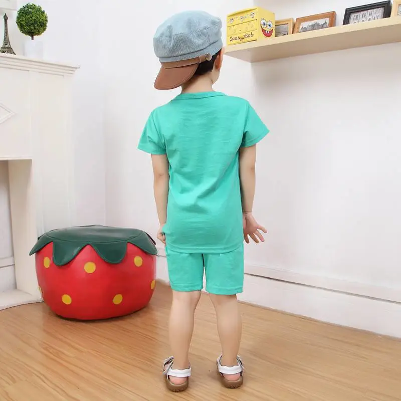 湖北地摊服装***T恤儿童短袖套装2019童套装童t恤家服睡衣服装批发5元到15元