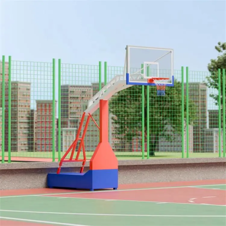 哈尔滨 幼儿园比赛篮球架 电动液压升降篮球架 广场篮球框架