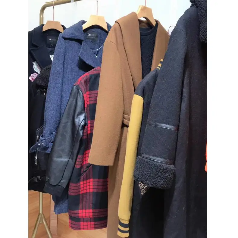作品品牌折扣大衣***直播休闲安徽合肥秋冬季服装货源批发尾货