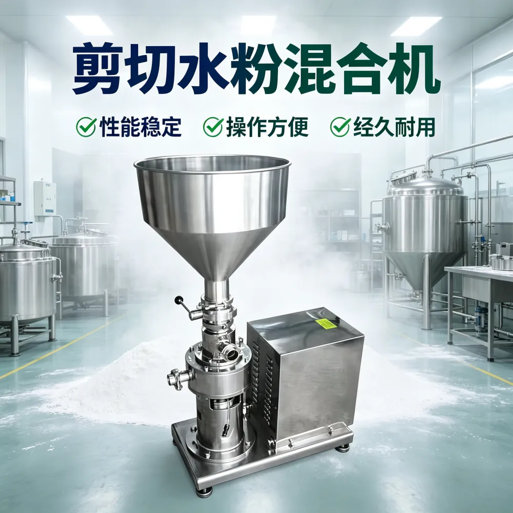 不锈钢水粉混合机，固液混合器高剪切分散乳化机，管道式液料混合泵连续配料设备